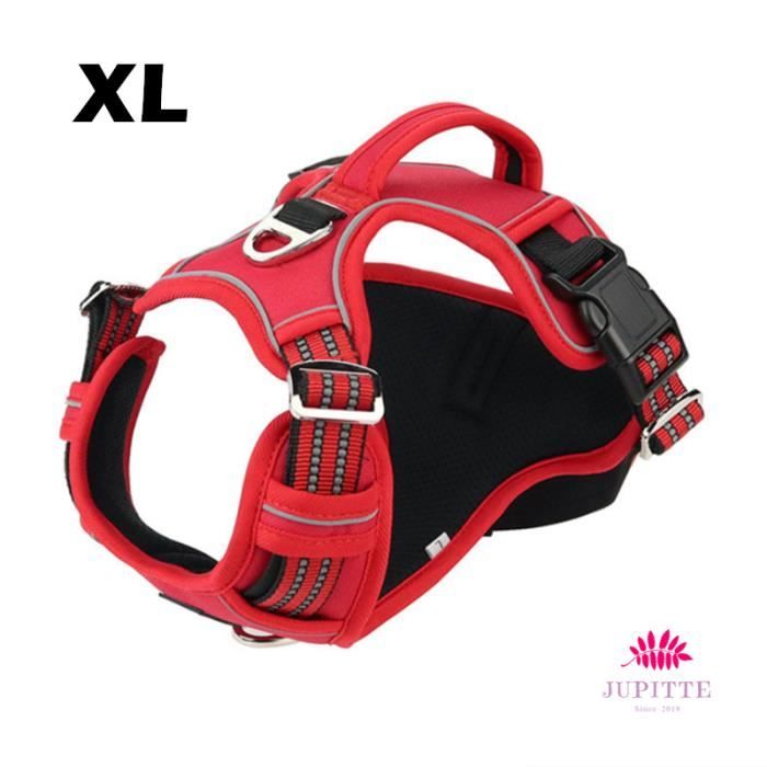 Comparer les prix de JupVierge Harnais Chien XL - Rouge,Anti Traction pour Chien,Facile à Mettre avec Poignée Contrôle,Arnet pour Chien