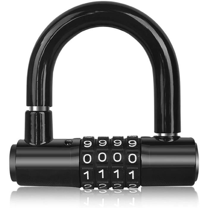 Chaîne Avec Cadenas à Combinaison 4 Chiffres 100cm - Antivol Moto Scooter Vélo