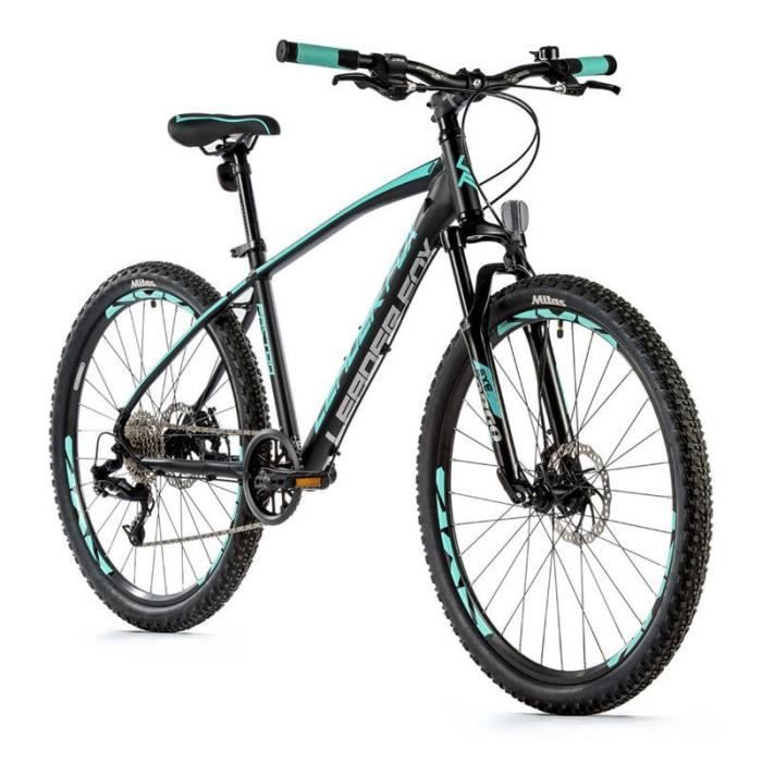 VTT électrique Leader Fox Factor 2023 - cadre alu - noir/vert clair - 160/168 cm