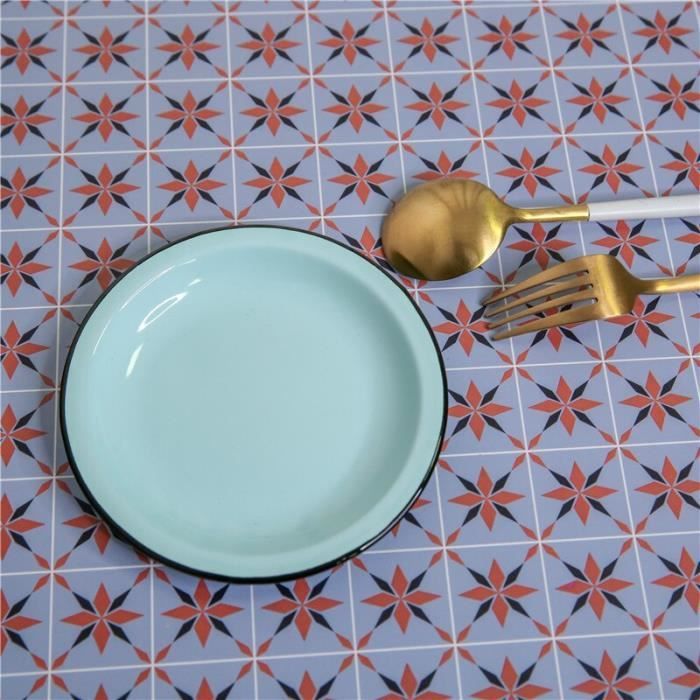 Set de 4 assiettes creuses en céramique émaillée