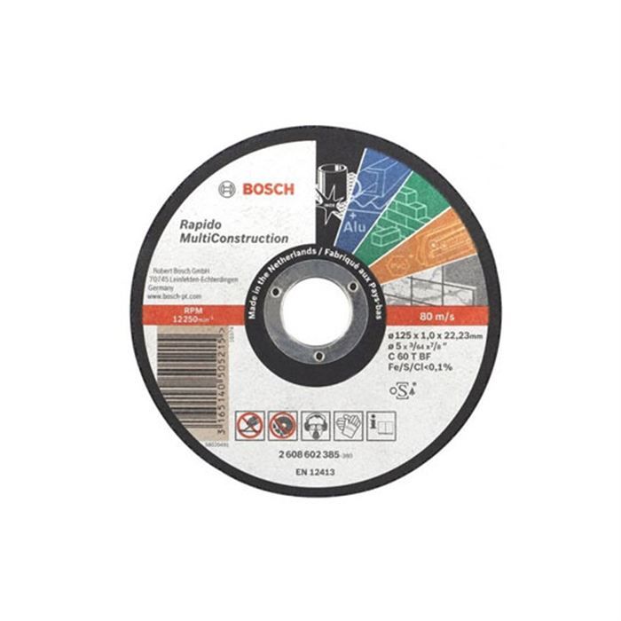 BOSCH Disque à tronçonner pour métal à moyeu plat - 125 x16mm