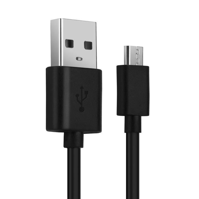 CELLONIC Cavo Micro USB 2.0 A USB A 1m - Ricarica Rapida 2A E Trasferimento Dati - Intrecciato In Nylon Nero