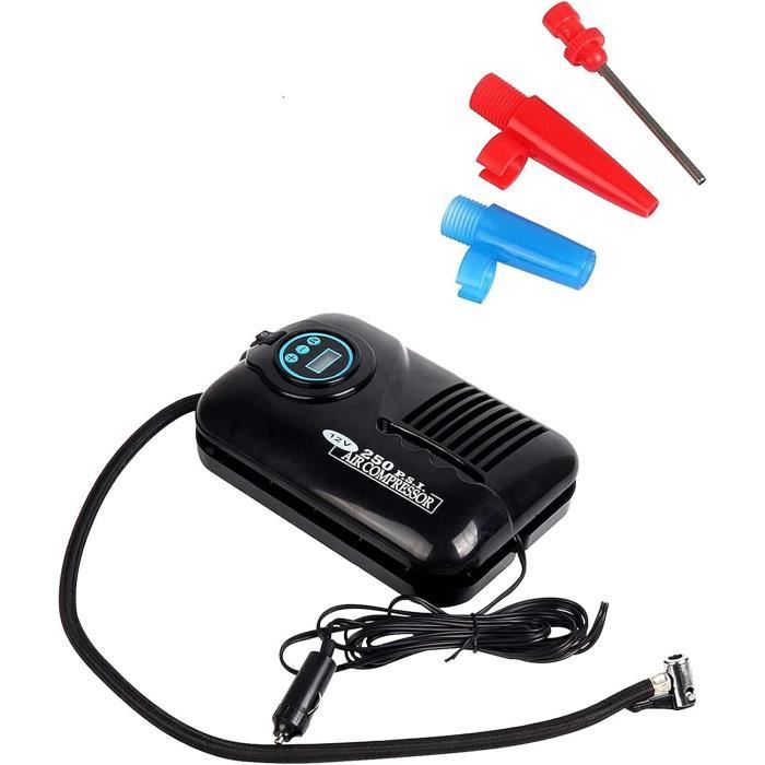 Pompe à Air Portable 12V Pour Pneus De Voiture - Avec Manomètre à Aiguille, Câble 2,5 M - Gonflage Rapide Et Précis
