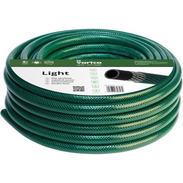 Tuyau D'Arrosage 3/4" 50m Jaune Renforcé 3 Couches - Résistant UV, Flexible Et Indéformable