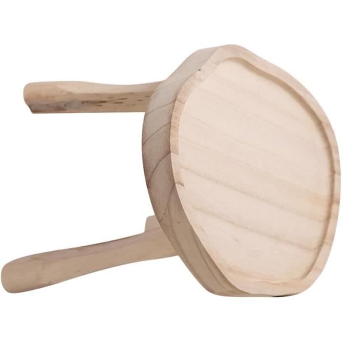 Support à Plantes En Bois Massif - Tabouret Rond Pour Petits Pots, Succulentes, Intérieur/extérieur