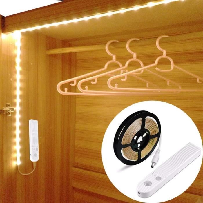 Éclairage Garde Robe Bande Lumineuse Led Capteur De Mouvement,Lumière Led De Garde-Robe ...