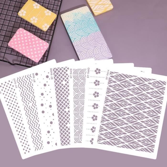 Osuter 12 Pochoirs à Gâteau En Plastique – Motifs Fondant Texturés Pour Décoration De Gâteaux, Biscuits & Pâtisseries
