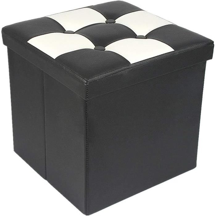 Pouf Coffre De Rangement 40x25x25 Cm - Gris, Tissu Doux, Assise Rembourrée - Pour Jouets, Couvertures, Salon, Chambre - 9
