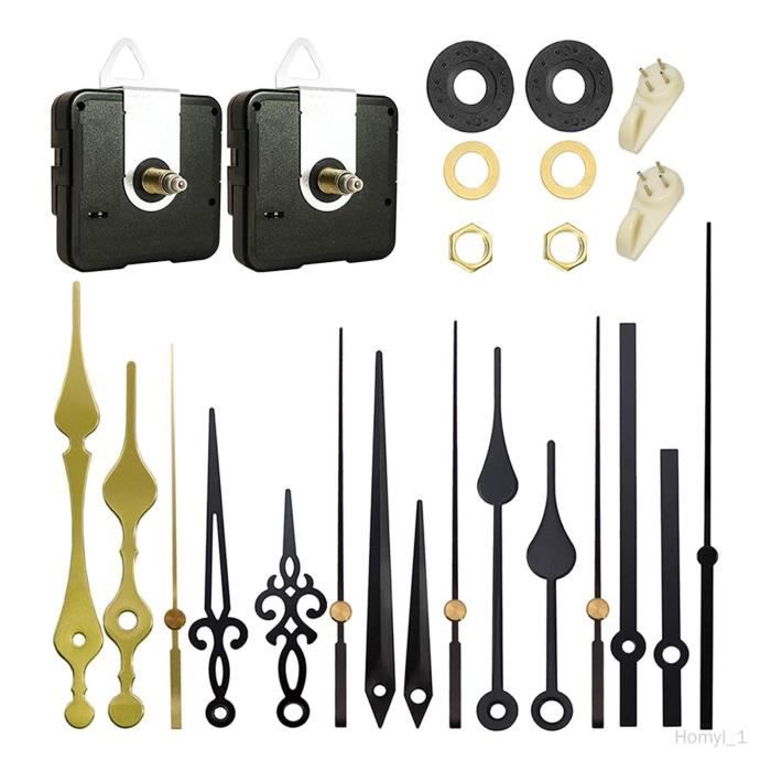 Mécanisme Pendule Pour Horloge Murale - Lot De 2 Pendules De Remplacement - Taille 15,3x7,65 Cm - Installation Facile, Mouvement Silencieux