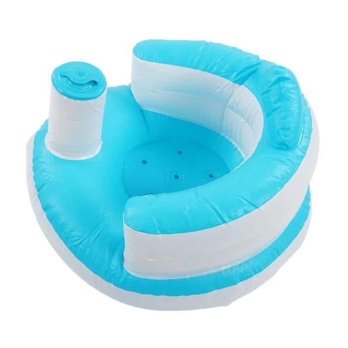 Siège Gonflable Bébé Avec Pompe Intégrée – Chaise Au Sol Pour Bébés 3 Mois+, Support Dorsal, Voyage, Repas