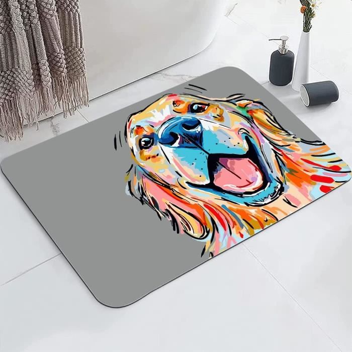 YISUMEI Tapis De Salle De Bain Amusant Antidérapant - Super Absorbant, Caoutchouc Naturel, Idéal Douche, Baignoire, Évier 43,2 X 61 Cm