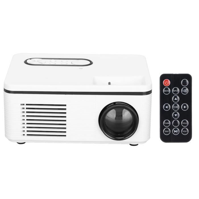 Fdit Home cinéma portable Mini Projecteur Portable 1080P LED Home