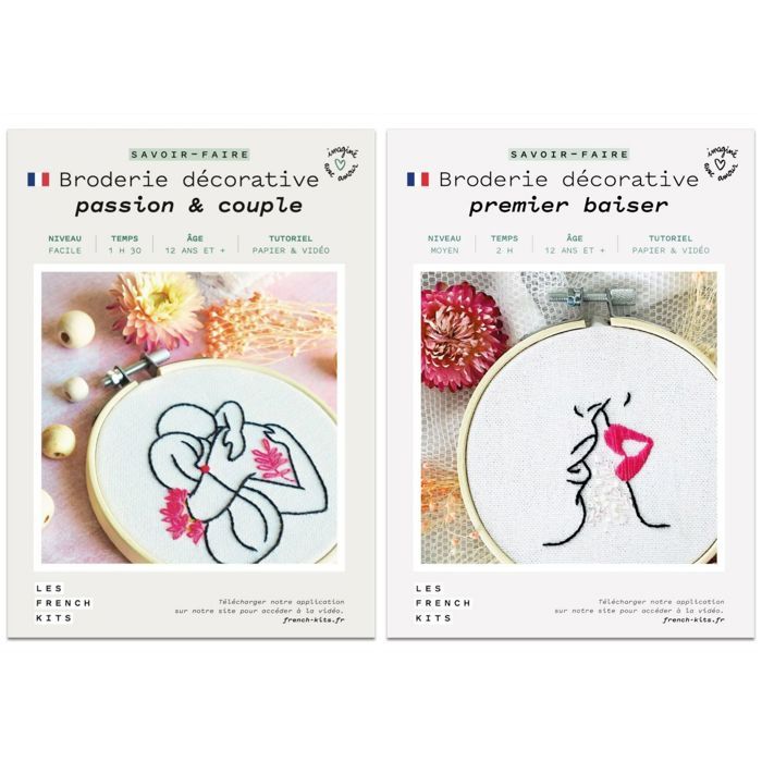Kit Broderie Crewel Bucilla Années 70 – PENSEZ & PLANIFIEZ – Avec Cadres En Bois