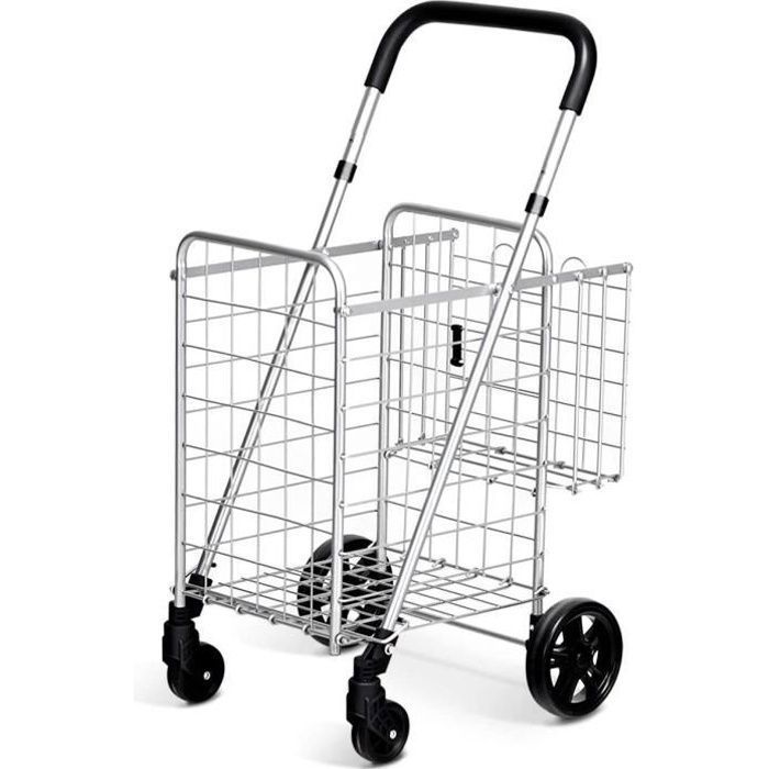 Chariot De Golf 3 Roues Pliable Hauteurs Réglables Avec Porte-parapluie