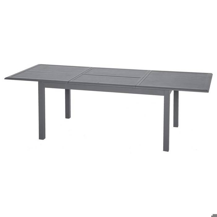 table extensible rectangulaire azua alu 6 10 places graphite hesperide cdiscount jardin