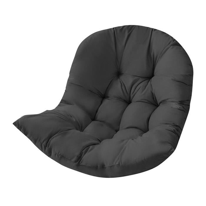 Coussin De Chaise Papasan Rond 70x70 Cm - Gris Foncé - Pour Balançoire, Hamac, Intérieur/extérieur