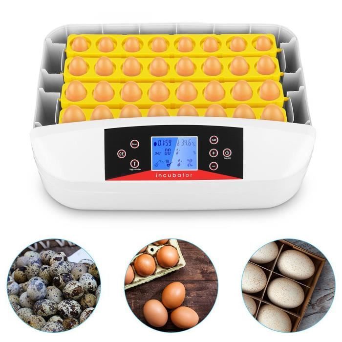 Couveuse Incubateur 48-154 œufs Automatique Plateau d'oeufs de Poulet/Caille Couveuses Pour œufs de Volailles en Plastique 