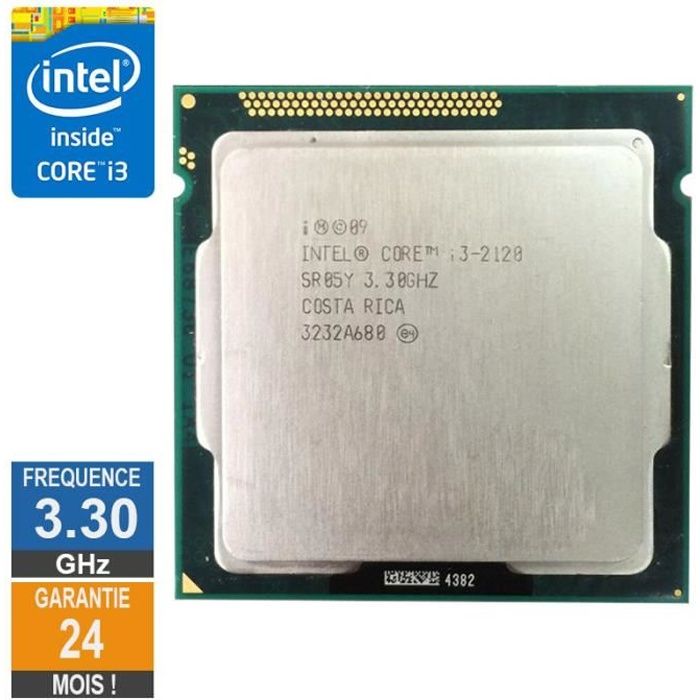 Vente Processeur PC Processeur Intel Core I3-2120 3.30GHz SR05Y FCLGA1155 3Mo pas cher