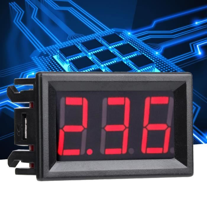 KIMISS Voltmètre Numérique LED Double 10-60V - Moniteur Batterie Universel Voiture RV ATV
