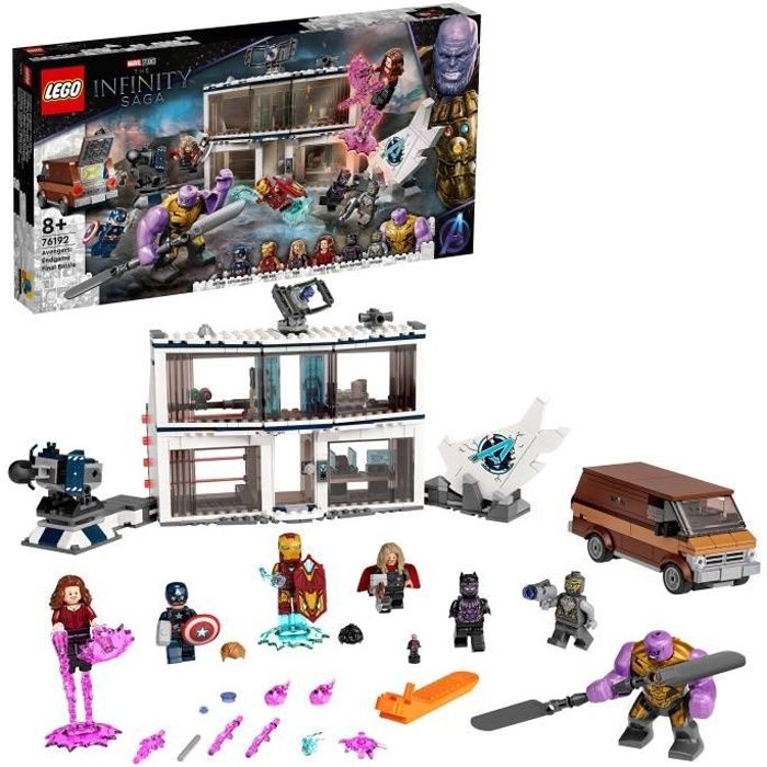 lego® 76192 marvel super heroes™ le combat final d’avengers: endgame, jeu de construction avec thanos et 6 mini figurines