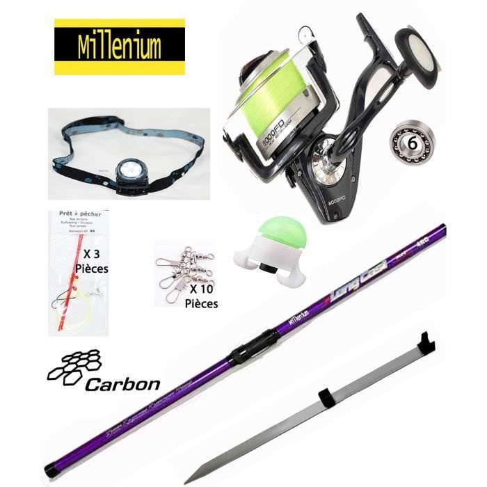Canne à pêche + moulinet + Coffret de Pêche