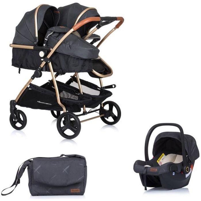 DUO SMART Poussette jumeaux ou enfants rapproch s Noir 1 cosy