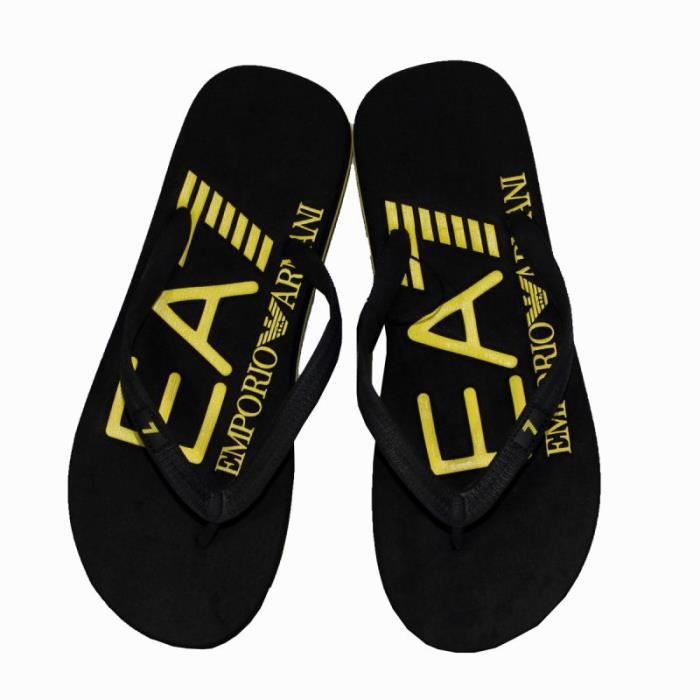 CLAQUETTES / TONGSLOGO - EA7 - Noir - Cdiscount