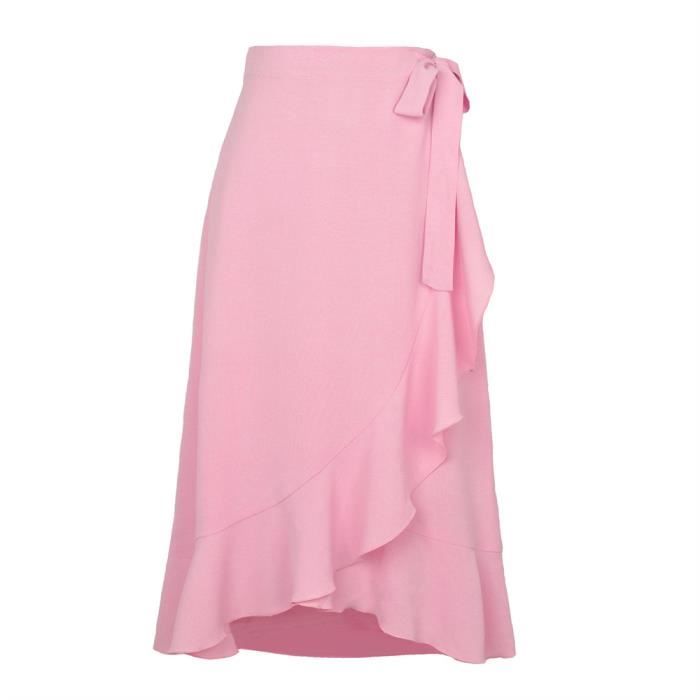 Jupe Longue Fleurie Rouge - Taille Medium/large - 100% Rayon à Plis - Occasion En Excellent état