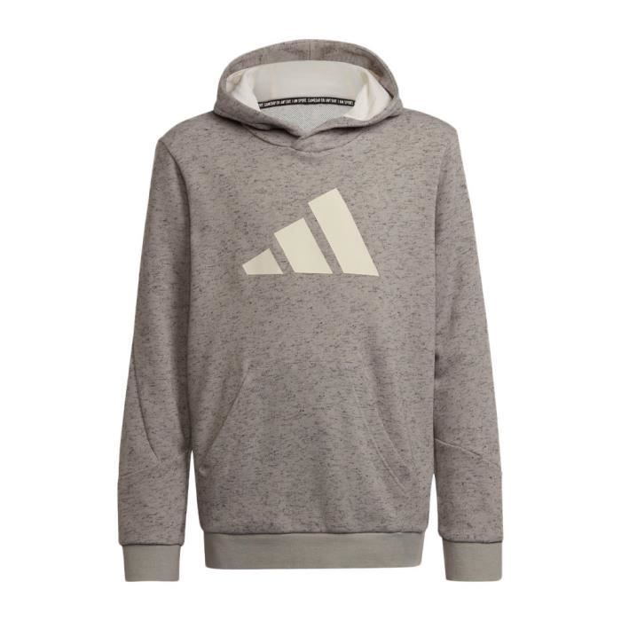 Sweat capuche Gris Enfant Adidas U 3 Bar Grey Cdiscount Pr t