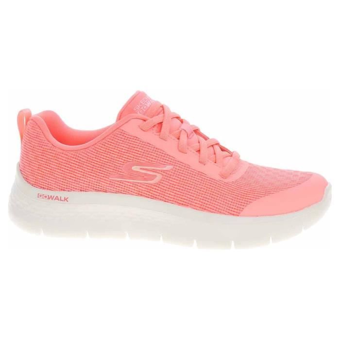 Skechers Chaussures Skechers Flex 124831HPK - Femme - Rose - Lacets - Plat - Textile