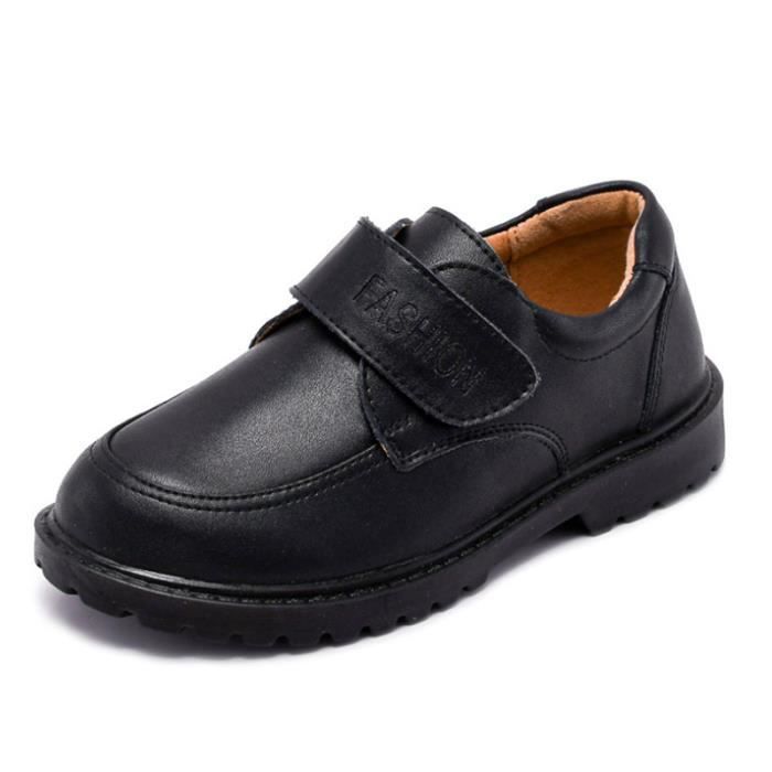 BASKET Garcon Chaussures pour enfants en cuir de style britannique style 1 noir MR Noir Cdiscount Chaussures
