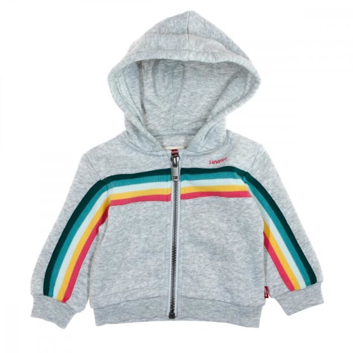 Sweat zippe Gris Bebe Levis Full Zip Hoodie Grey Cdiscount Pret a Porter