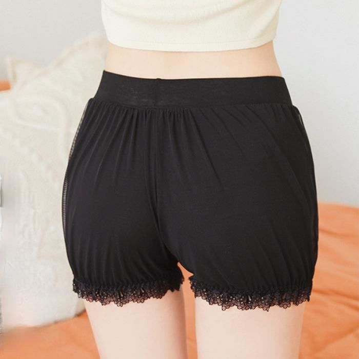Boao Lot Shorts De Sécurité En Dentelle - Sous-Vêtements Femme Noir, Peau, Blanc