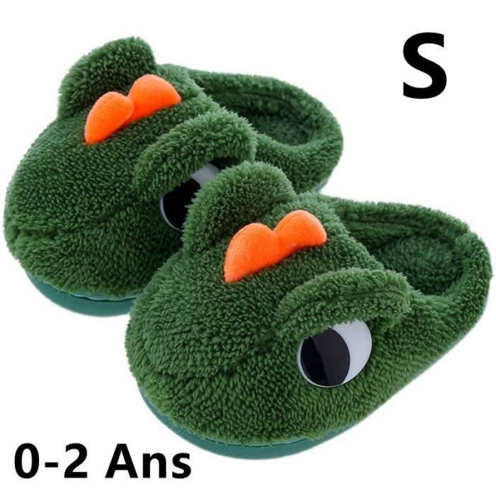 Chaussons Dinosaure Vert