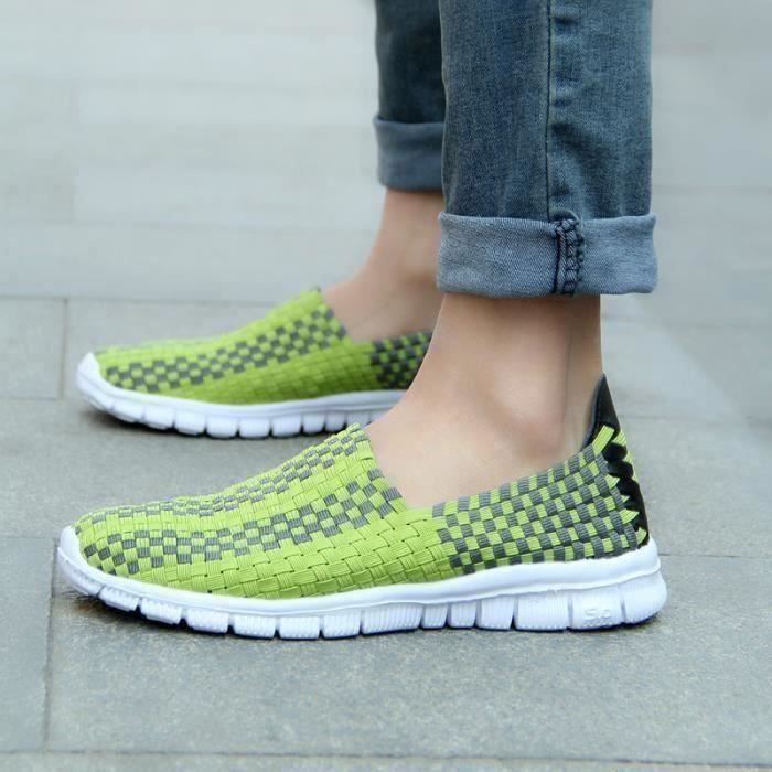 Baskets Homme Femme Mixte t La Main Chaussures Tress es En Cours