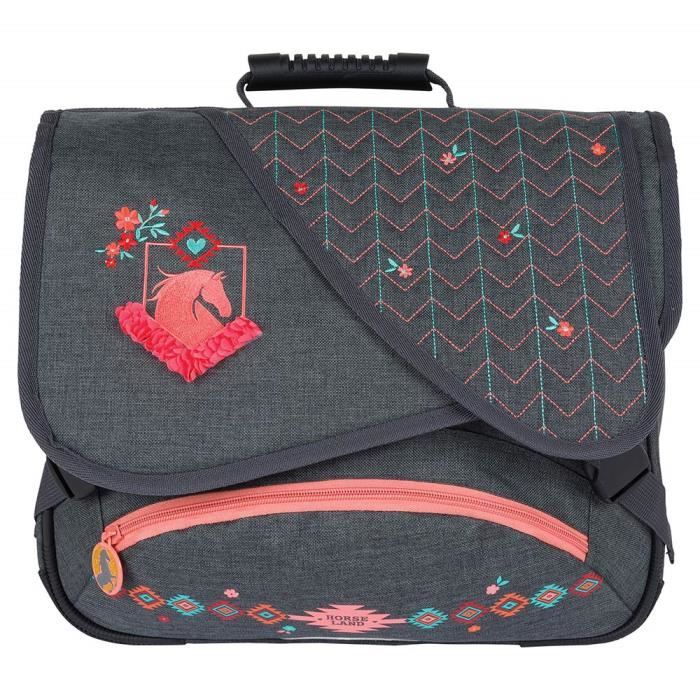 Cartable OBERTHUR Cheval Horse Land 38cm 2 compartiments