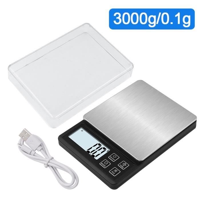 Balance De Cuisine Numérique Uxcell 3000g/0,1g – Forme Cœur, Portable, ABS