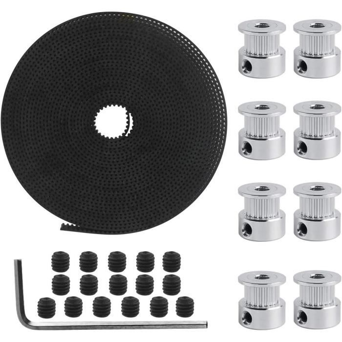 Kit Courroie GT2 6mm Pour Imprimante 3D Ender-3 – Axes X & Y, 72cm + 76cm Avec Boucles
