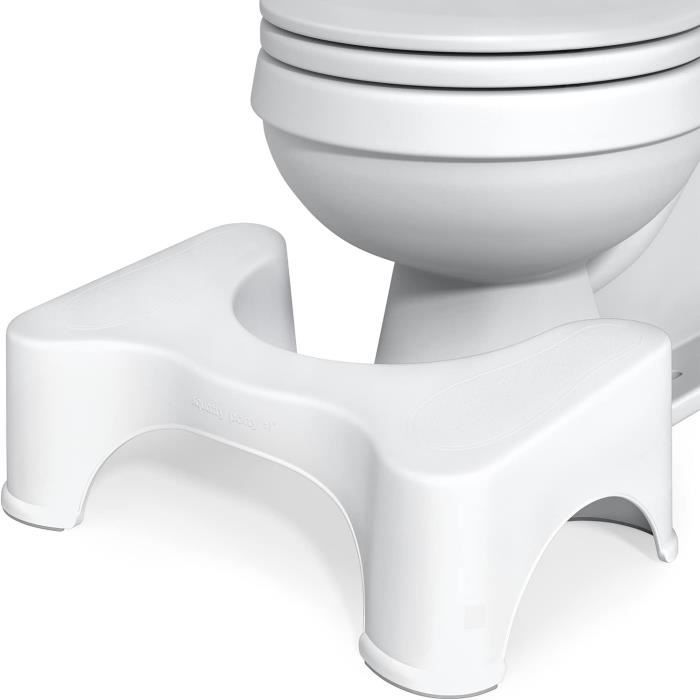 Squatty Potty Stockholm Pliant Bambou - Tabouret Toilette 7 Pouces Brun Et Blanc, Confort Naturel
