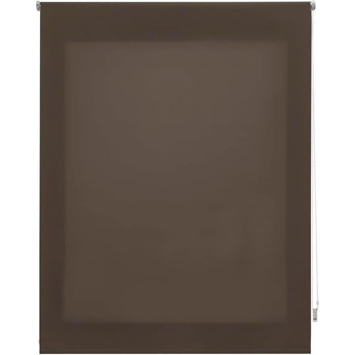 Store Enrouleur Translucide Beige - 180x175 Cm - Polyester - Montage Mur/plafond - Sécurité Enfant