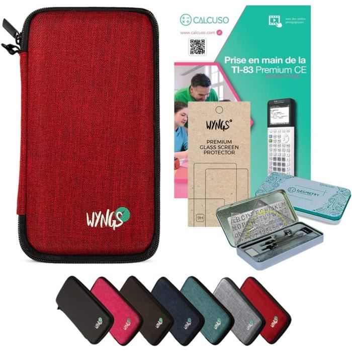 WYNGS Housse Rigide De Protection Bleue Pour Calculatrice NumWorks - Étui Antichoc, Ajustement Parfait, Fermeture Éclair 3 Côtés
