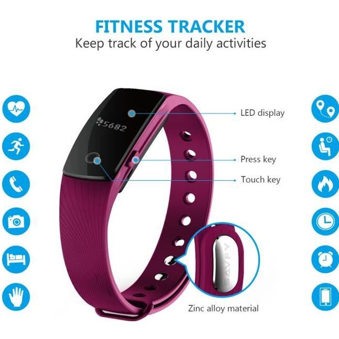 SAVFY Intelligent Bracelet tanche Moniteur de Fr quence Cardiaque