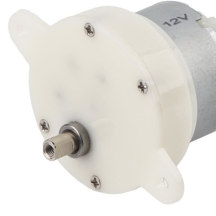 Moteur Réducteur DC 12V 200 RPM - Couple élevé - Pour Imprimante, Machine Automatique, Pompe - Sourcing Map