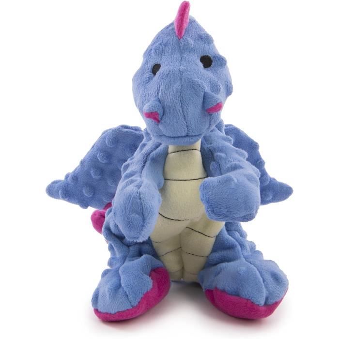 Moonmoon Bubble Plush Dragons Squeaky Dog Toy, Chew Guard Technology