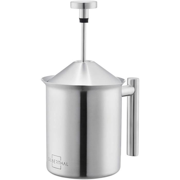 Milu mélangeurs manuels | 400ml, 800ml | mousseur à lait manuel, Acero inoxidable, Fouet à Lait émulsionneur à crème cappuccino (Acero inoxidable, 800ml Milu mélangeurs manuels | 400ml, 800ml | mousseur à lait manuel, Acero inoxidable, Fouet à Lait émulsionneur à crème cappuccino (Acero inoxidable, 800ml