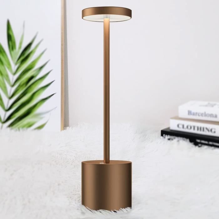 Lampe de table LED sans fil, Bravzurg 5000mAh lampe design rechargeable ...