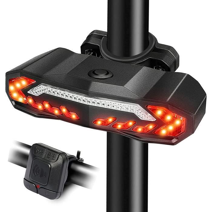 Feu Arrière De Vélo étanche 7 Modes - Noir - Neuf - Sécurité