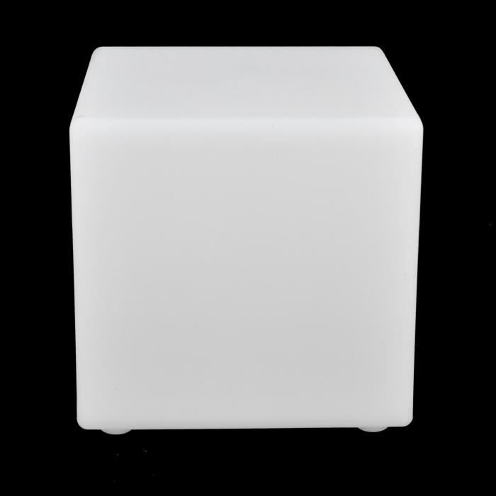 Cube Lumineux LED Avec Télécommande - Veilleuse Sans Fil, 15 Cm - Changement De Couleur Et Intensité