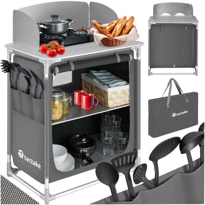 Tectake Cuisine D Exterieur Cuisine De Camping Meuble De Camping