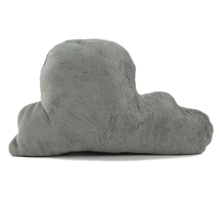Coussin forme nuage gris extra doux 27x44cm 27 x 44 cm Gris